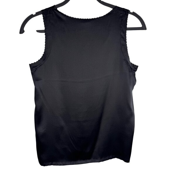 Levante Black 100% Silk Embroidered Camisole Top‎ Size 6 - Picture 5 of 5